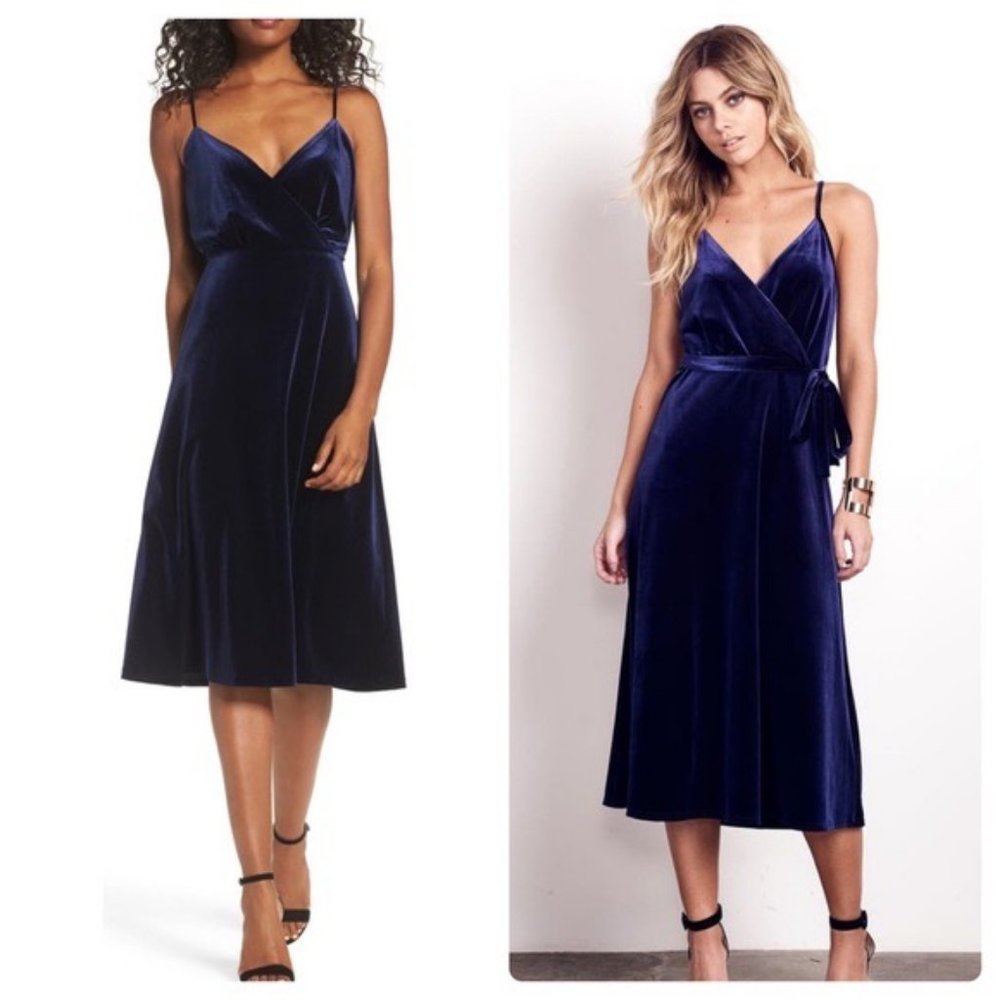 ALI &JAY Blue Velvet Dress